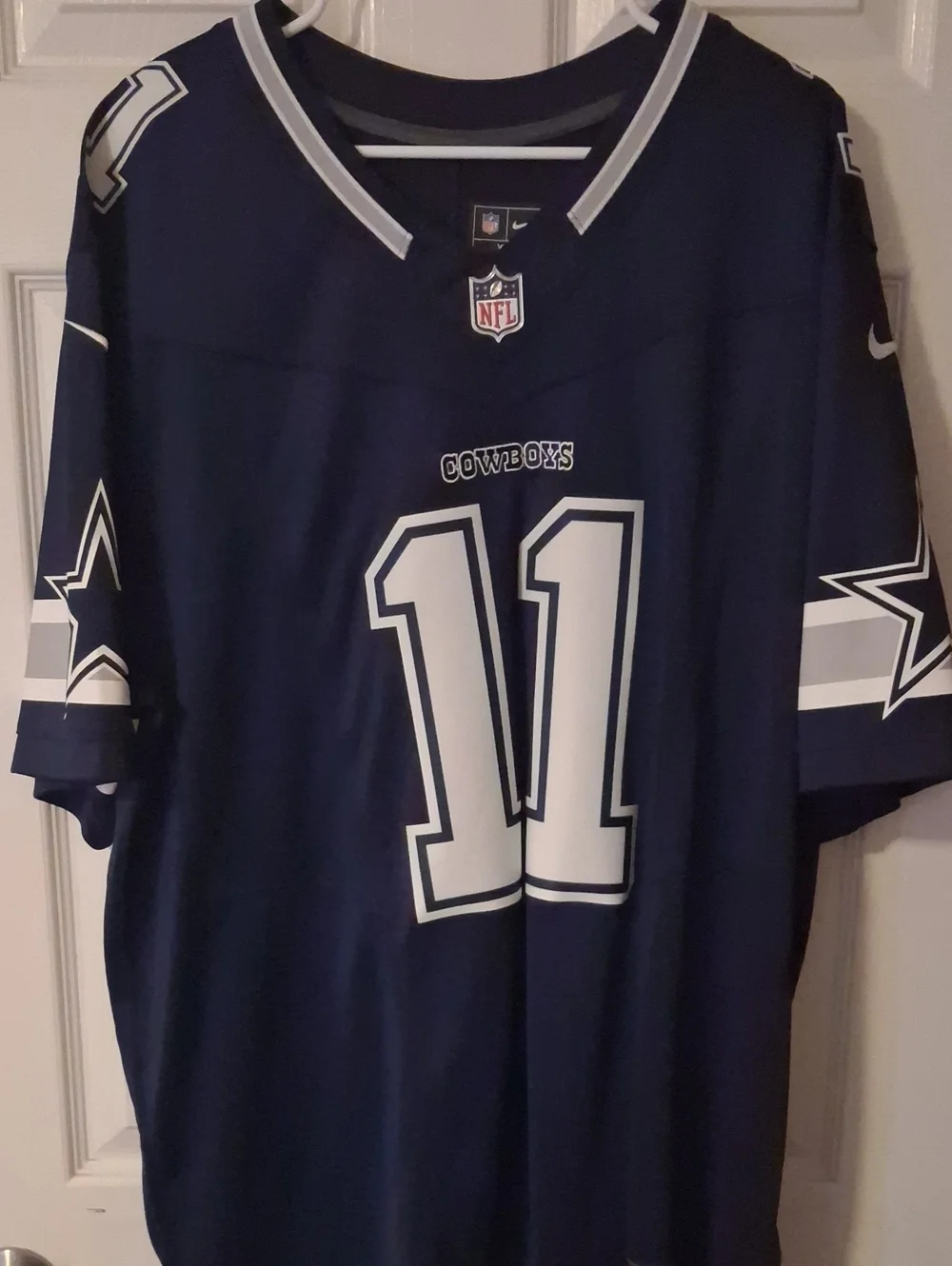 NFL Men Dallas Cowboys #11 Navy and White Football Jersey